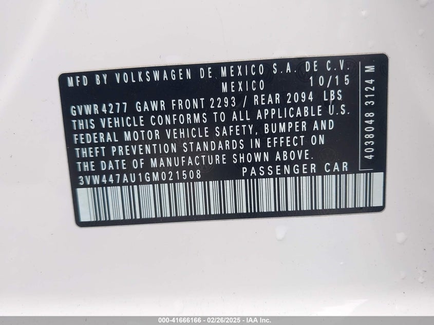 2016 VOLKSWAGEN GOLF GTI AUTOBAHN W/PERFORMANCE PACKAGE 4-DOOR - 3VW447AU1GM021508