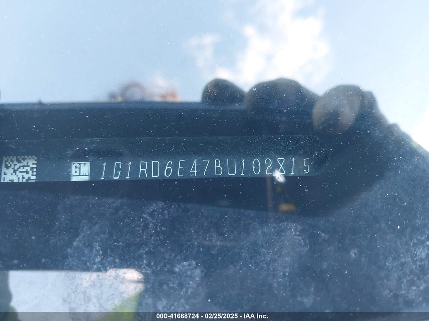 2011 Chevrolet Volt VIN: 1G1RD6E47BU102815 Lot: 41668724