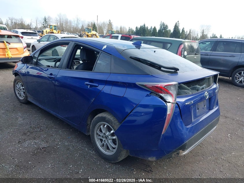 2016 TOYOTA PRIUS VIN: JTDKBRFUXG3509202