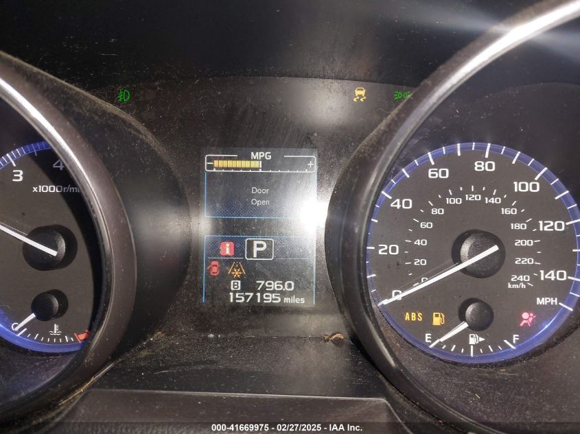 2017 Subaru Outback 2.5I Premium VIN: 4S4BSACC1H3326295 Lot: 41669975