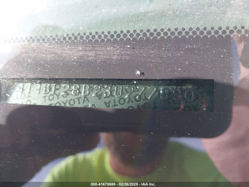 2003 Toyota Avalon Xl VIN: 4T1BF28B23U277590 Lot: 41670688