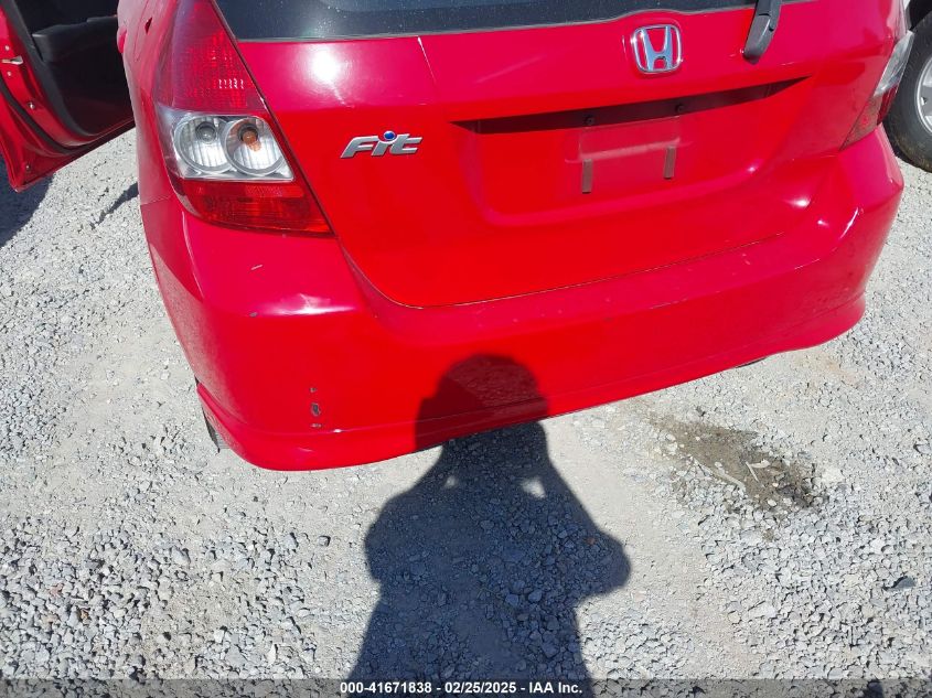 2007 Honda Fit Sport VIN: JHMGD38677S026878 Lot: 41671838