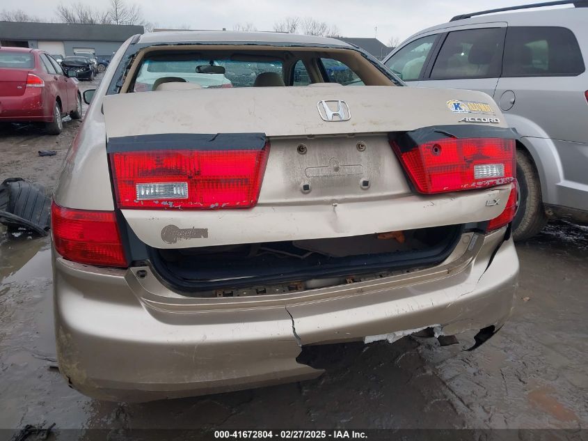 2005 Honda Accord 2.4 Lx VIN: 1HGCM56435A167111 Lot: 41672804