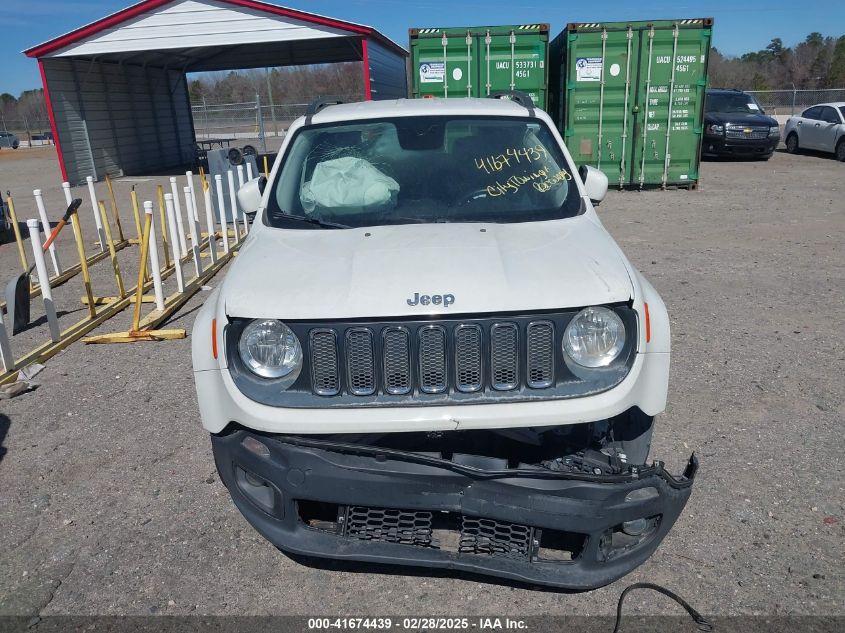 2017 Jeep Renegade Latitude Fwd VIN: ZACCJABB3HPE89126 Lot: 41674439