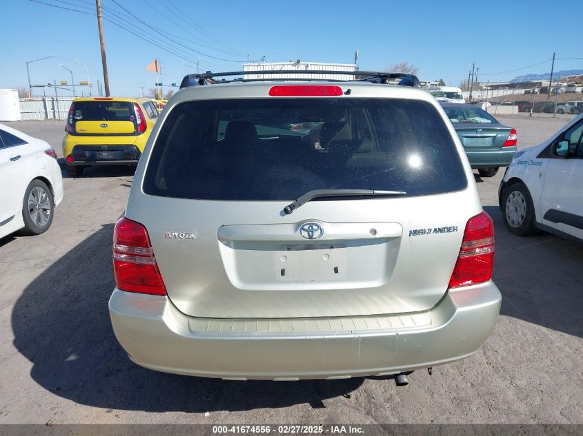 2003 Toyota Highlander VIN: JTEGD21A830063420 Lot: 41674556