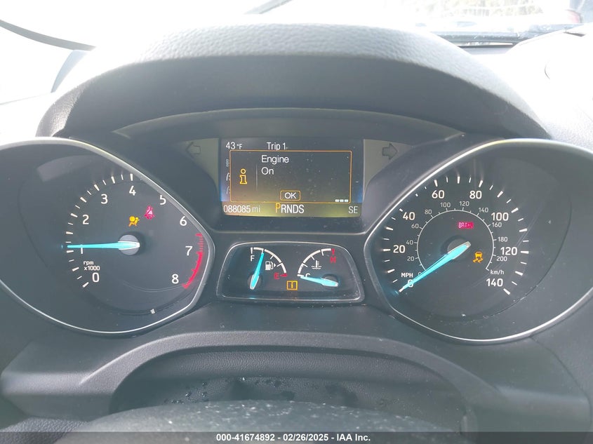2017 FORD ESCAPE VIN: 1FMCU9J98HUE25064