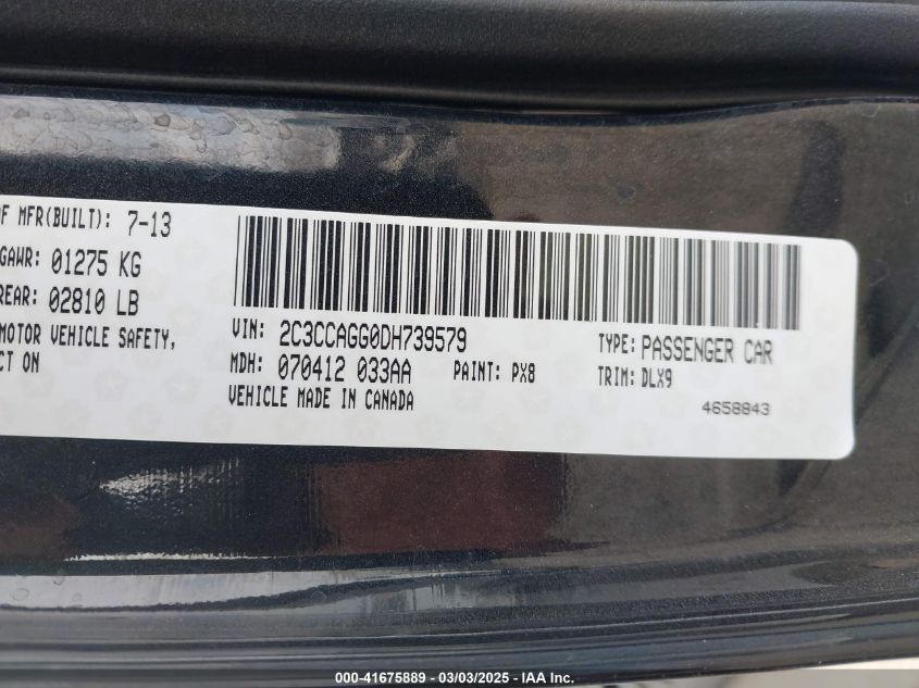 2013 Chrysler 300 300S VIN: 2C3CCAGG0DH739579 Lot: 41675889