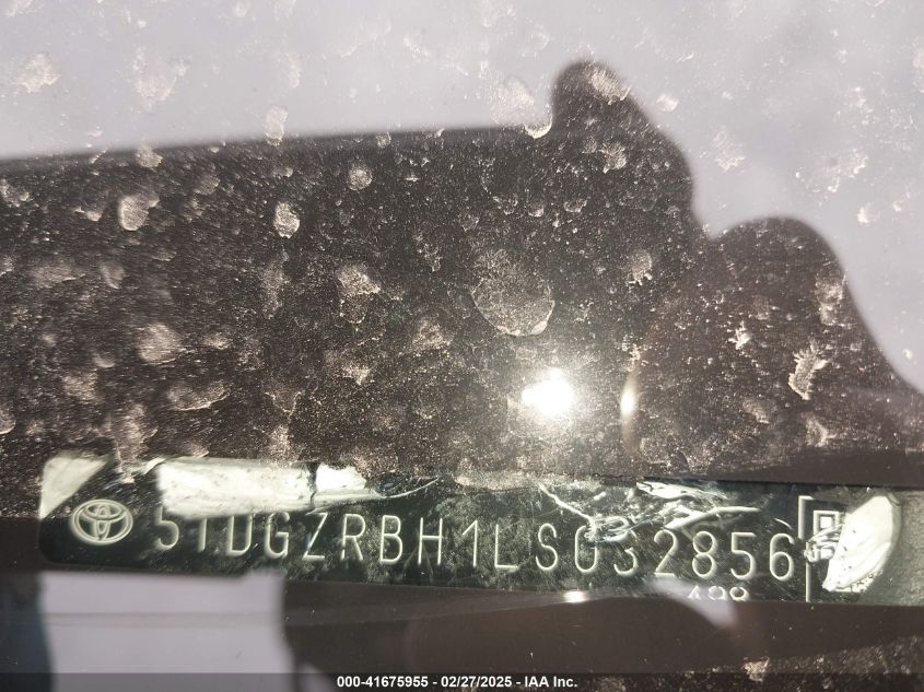 2020 Toyota Highlander Xle VIN: 5TDGZRBH1LS032856 Lot: 41675955