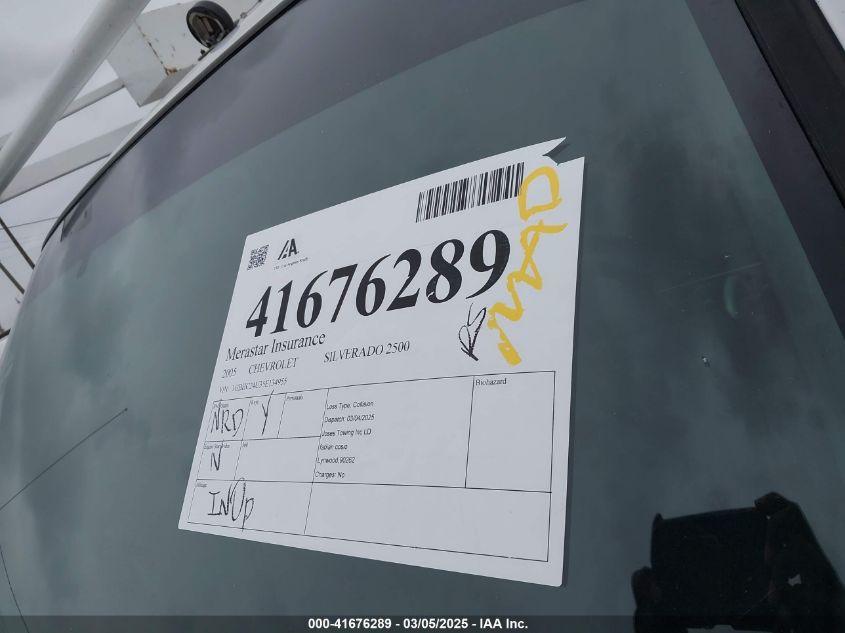 2005 Chevrolet Silverado 2500Hd VIN: 1GBHC24U35E134955 Lot: 41676289