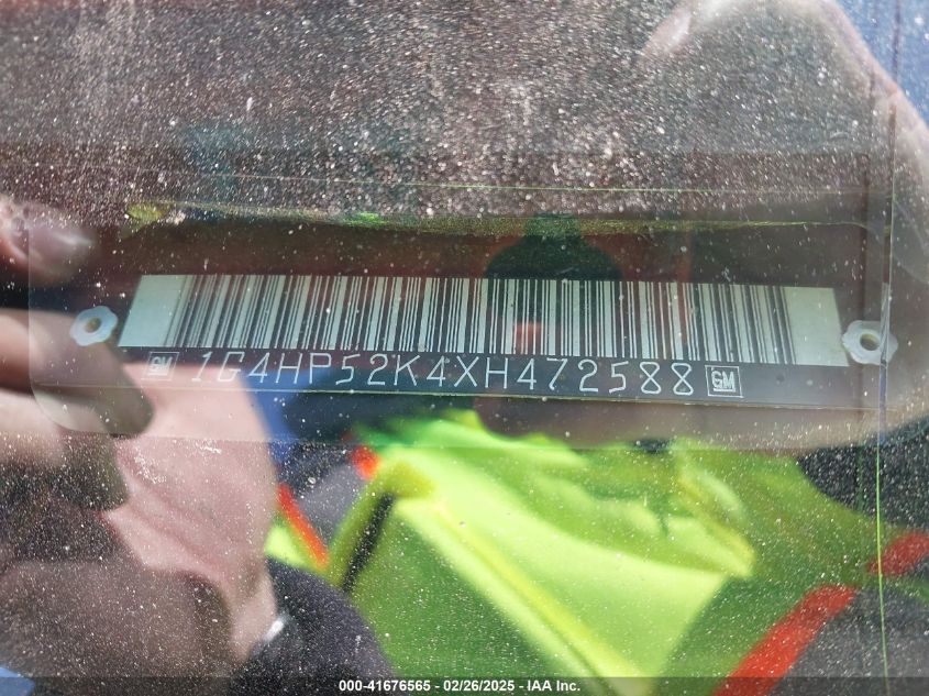 1999 Buick Lesabre Custom VIN: 1G4HP52K4XH472588 Lot: 41676565