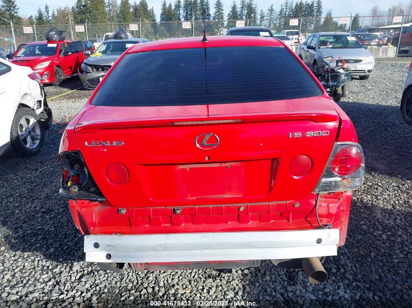 2003 Lexus Is 300 Base W/5-Speed Manual VIN: JTHBD192030075694 Lot: 41678433