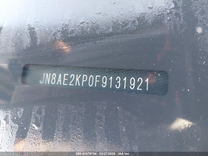 2015 Nissan Quest S VIN: JN8AE2KP0F9131921 Lot: 41679754