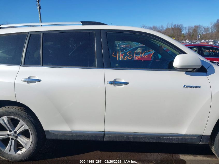 2012 Toyota Highlander Limited V6 VIN: 5TDDK3EHXCS155538 Lot: 41681267