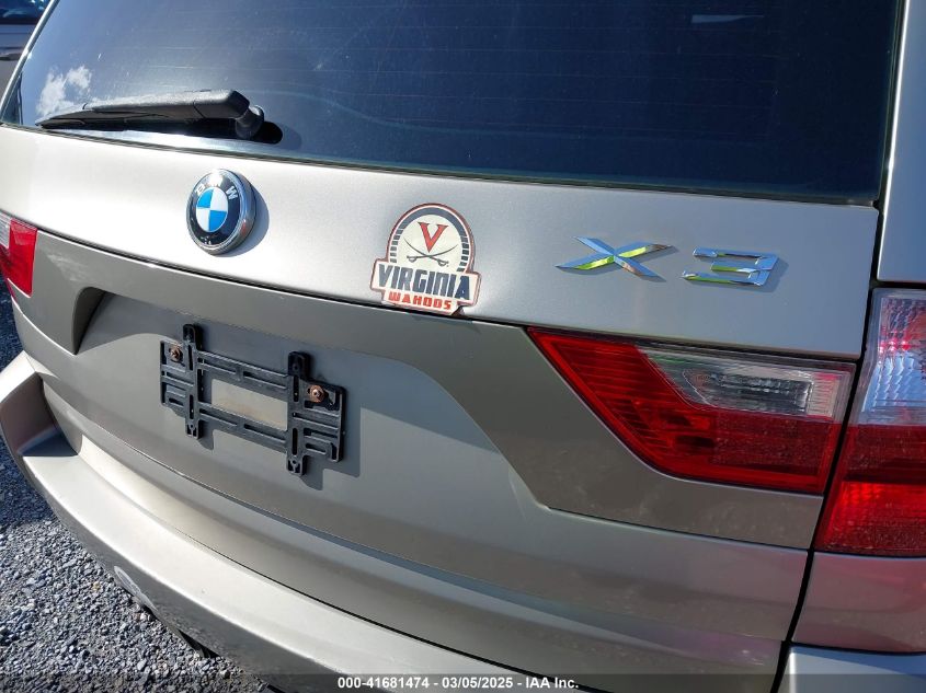 2007 BMW X3 3.0Si VIN: WBXPC93457WF09636 Lot: 41681474