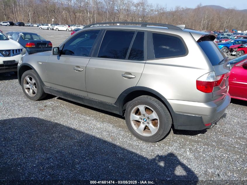 2007 BMW X3 3.0Si VIN: WBXPC93457WF09636 Lot: 41681474