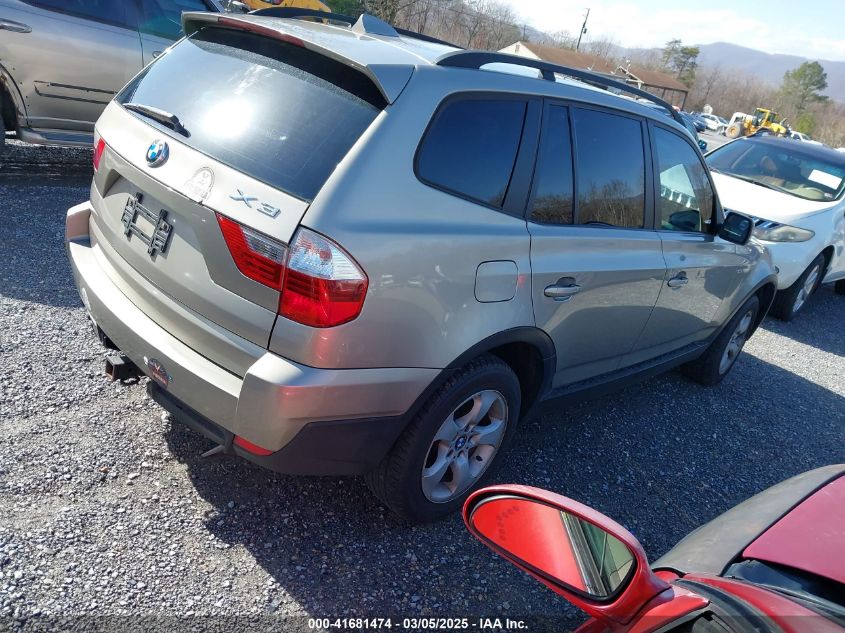 2007 BMW X3 3.0Si VIN: WBXPC93457WF09636 Lot: 41681474