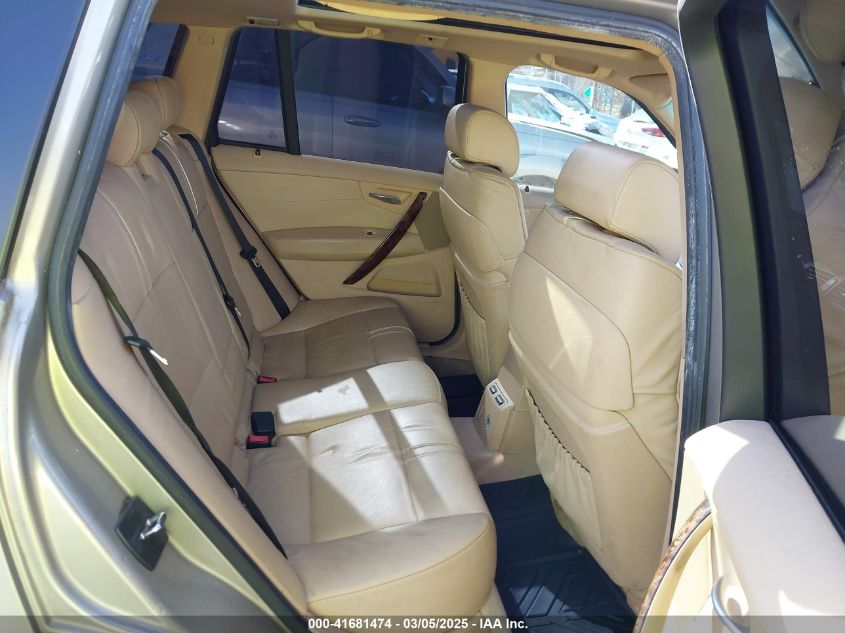 2007 BMW X3 3.0Si VIN: WBXPC93457WF09636 Lot: 41681474