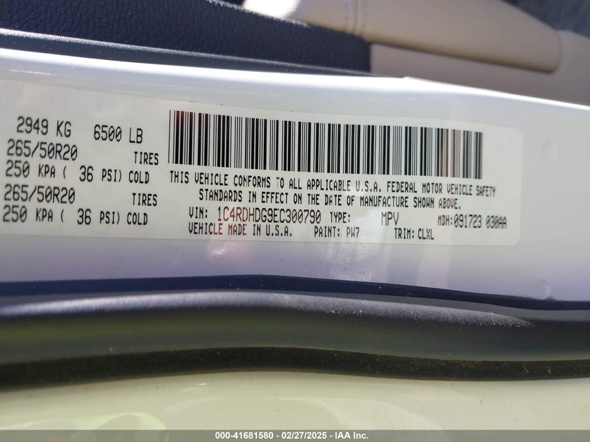 2014 DODGE DURANGO LIMITED - 1C4RDHDG9EC300790