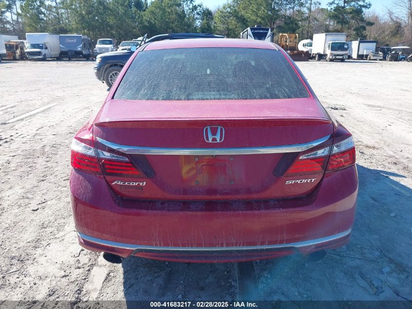 2016 Honda Accord Sport VIN: 1HGCR2F59GA Lot: 41683217