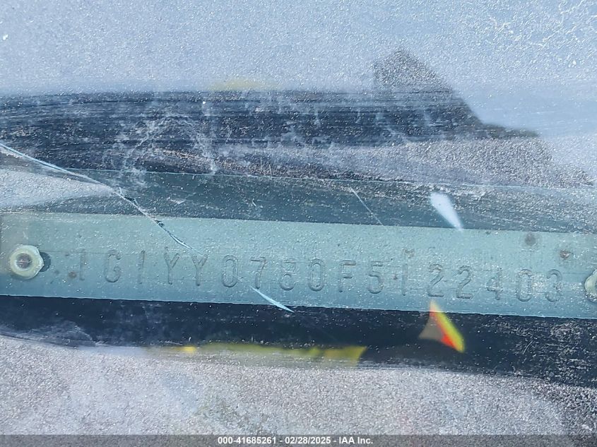 1985 Chevrolet Corvette VIN: 0G0YY0780F5122403 Lot: 41685261