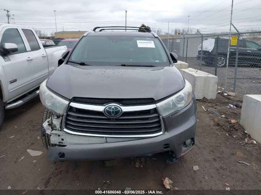 2016 Toyota Highlander Limited V6 VIN: 5TDDKRFH6GS291317 Lot: 41686048