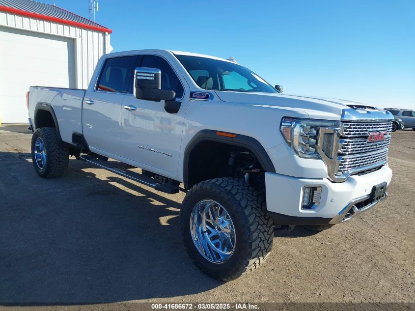 2021 GMC Sierra 3500Hd 4Wd Long Bed Denali white truck diesel 1GT49WEY2MF298644 photo #1