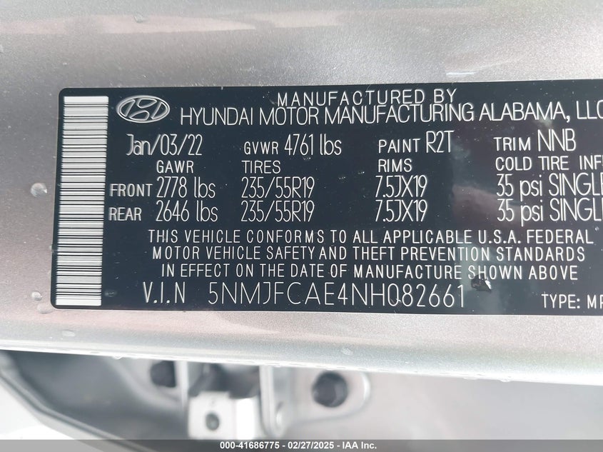 2022 HYUNDAI TUCSON SEL - 5NMJFCAE4NH082661