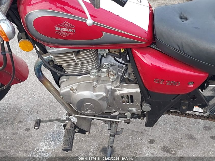 2000 Suzuki Gz250 VIN: JS1NJ48A8Y2102096 Lot: 41687416