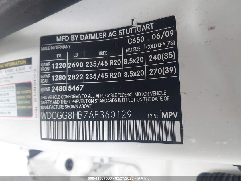 2010 Mercedes-Benz Glk 350 4Matic VIN: WDCGG8HB7AF360129 Lot: 41687583