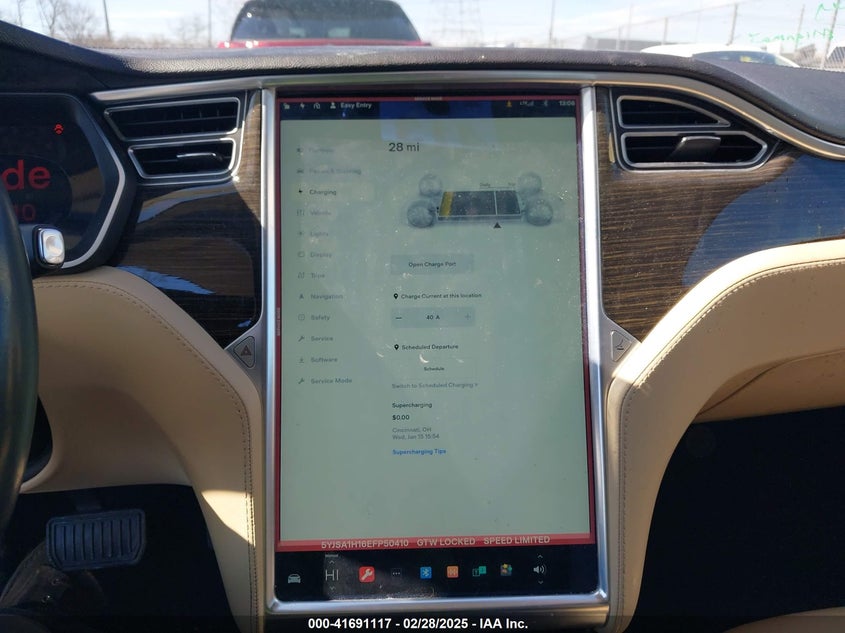 2014 TESLA MODEL S VIN: 5YJSA1H16EFP50410