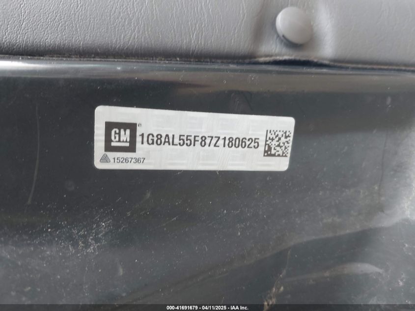 2007 Saturn Ion 3 VIN: 1G8AL55F87Z180625 Lot: 41691679