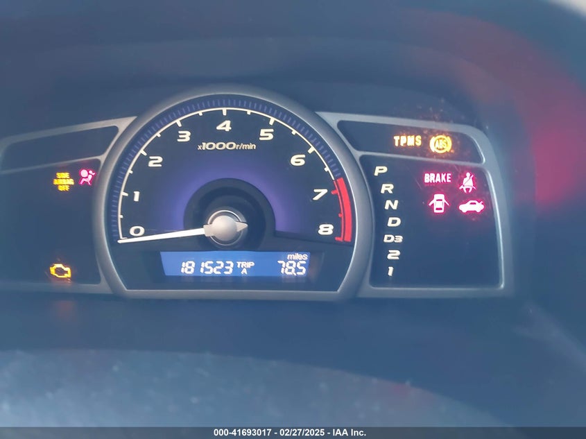 2008 HONDA CIVIC VIN: 2HGFA16598H324556