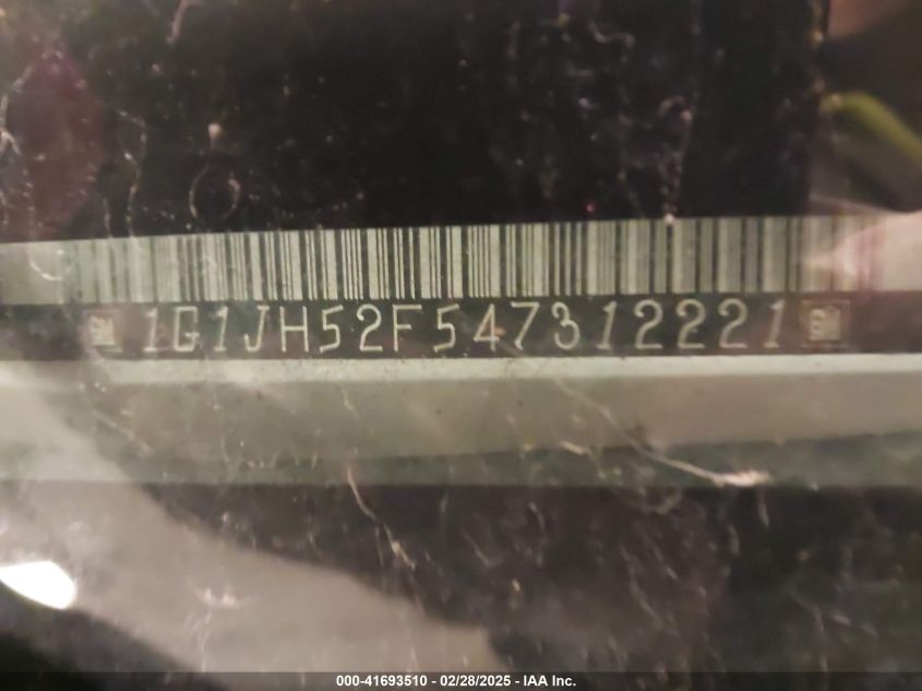 2004 Chevrolet Cavalier Ls Sport VIN: 1G1JH52F547312221 Lot: 41693510