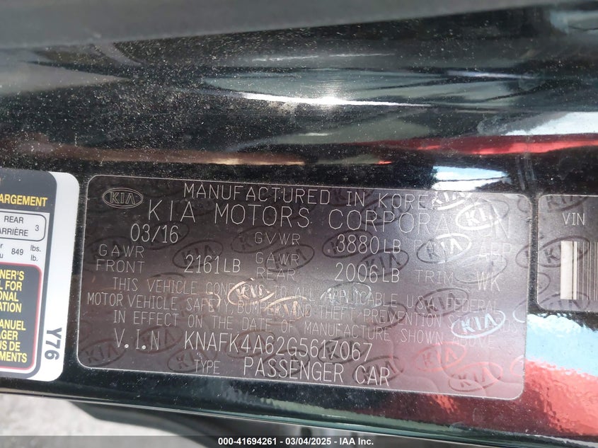 2016 KIA FORTE LX - KNAFK4A62G5617067