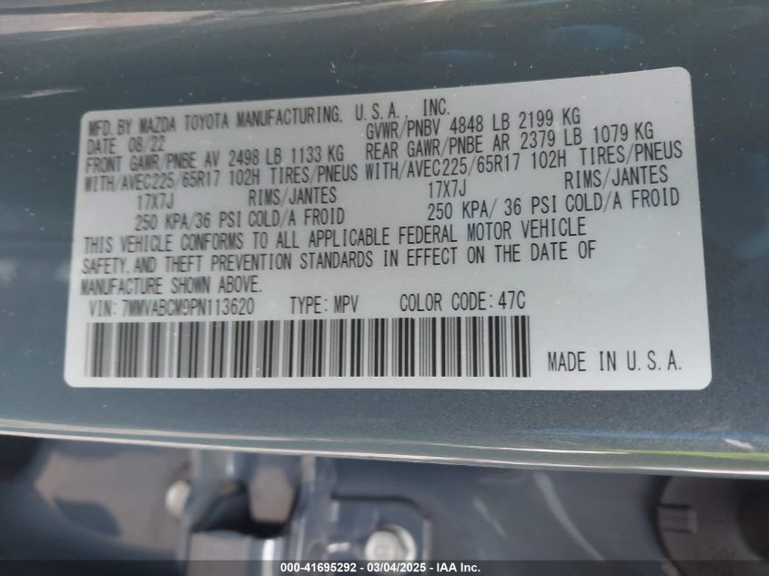 2023 Mazda Cx-50 2.5 S Preferred Plus VIN: 7MMVABCM9PN113620 Lot: 41695292