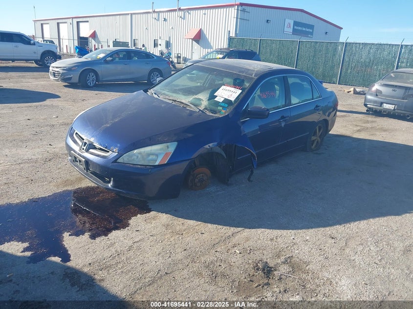 2004 Honda Accord 2.4 Ex blue sedan gasoline 1HGCM56664A012181 photo #3