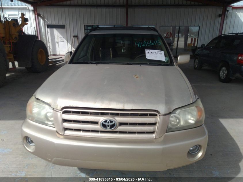 2005 Toyota Highlander VIN: JTEGD21A250118172 Lot: 41695615