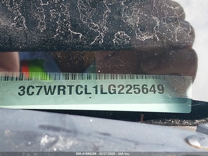 2020 Ram 3500 Chassis Tradesman/Slt/Laramie/Limited VIN: 3C7WRTCL1LG225649 Lot: 41696299