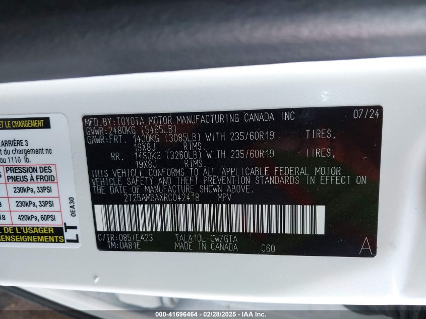 2024 Lexus RX 350 - 2T2BAMBAXRC042418