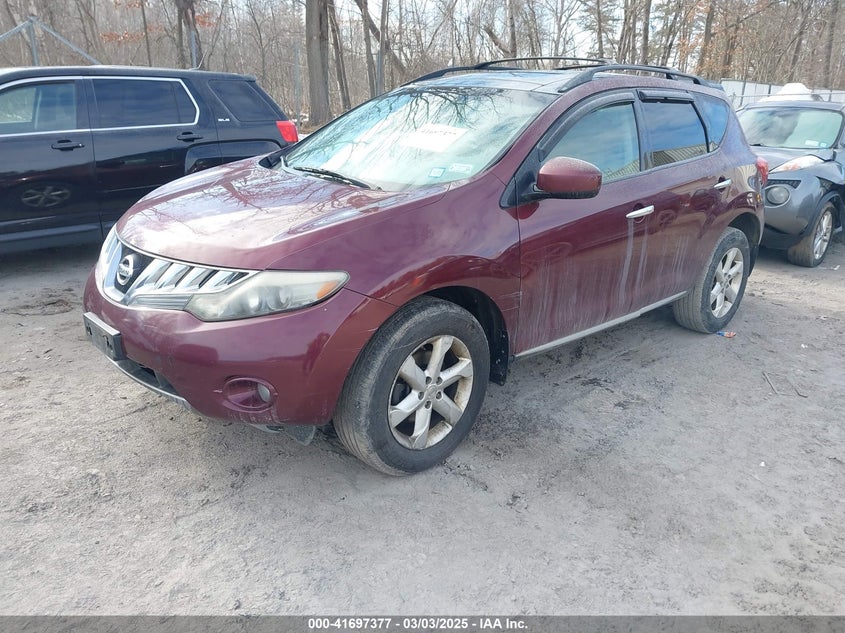 2009 NISSAN MURANO VIN: JN8AZ18W09W115222
