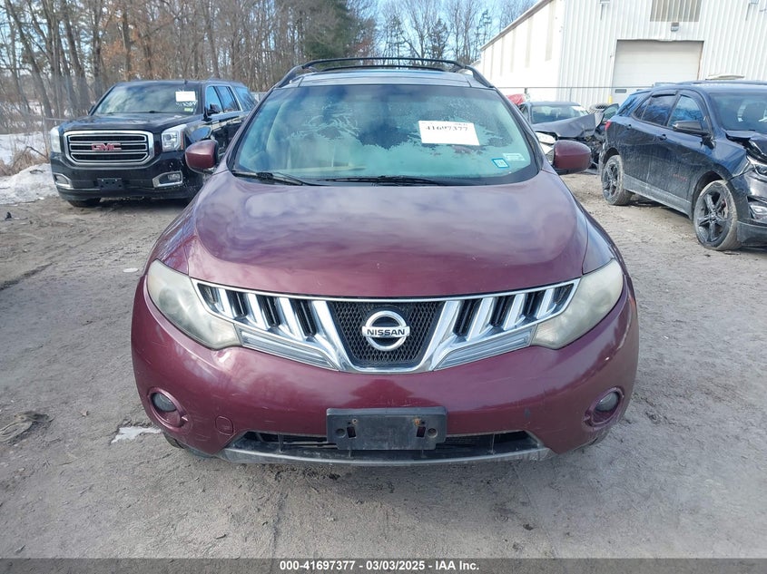 2009 NISSAN MURANO VIN: JN8AZ18W09W115222