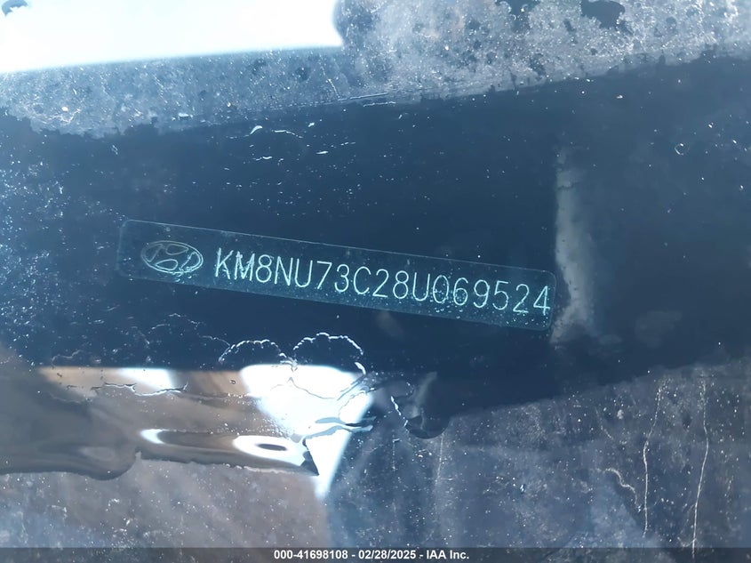 2008 HYUNDAI VERACRUZ VIN: KM8NU73C28U069524