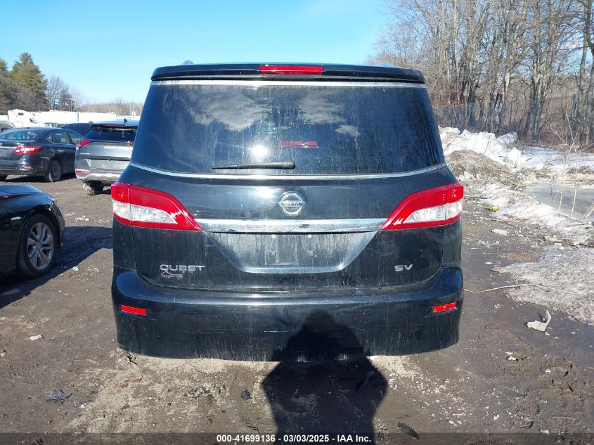 2015 Nissan Quest Platinum/S/Sl/Sv VIN: JN8AE2KP0F9133250 Lot: 41699136