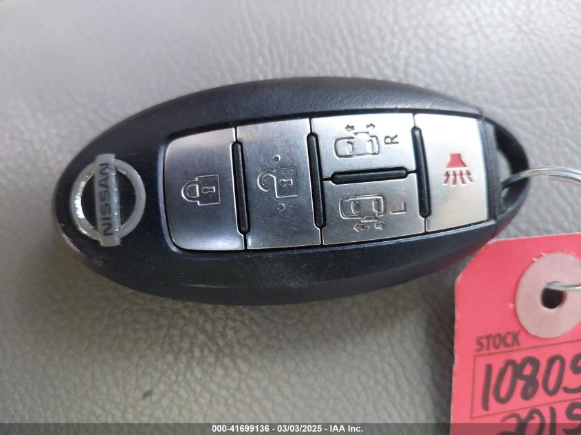 2015 Nissan Quest Platinum/S/Sl/Sv VIN: JN8AE2KP0F9133250 Lot: 41699136