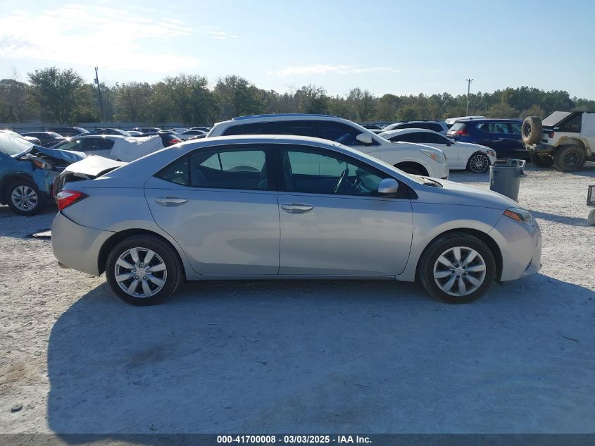 2015 Toyota Corolla Le VIN: 2T1BURHE7FC450082 Lot: 41700008