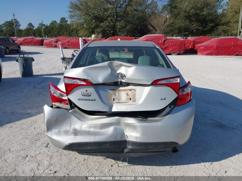 2015 Toyota Corolla Le VIN: 2T1BURHE7FC450082 Lot: 41700008