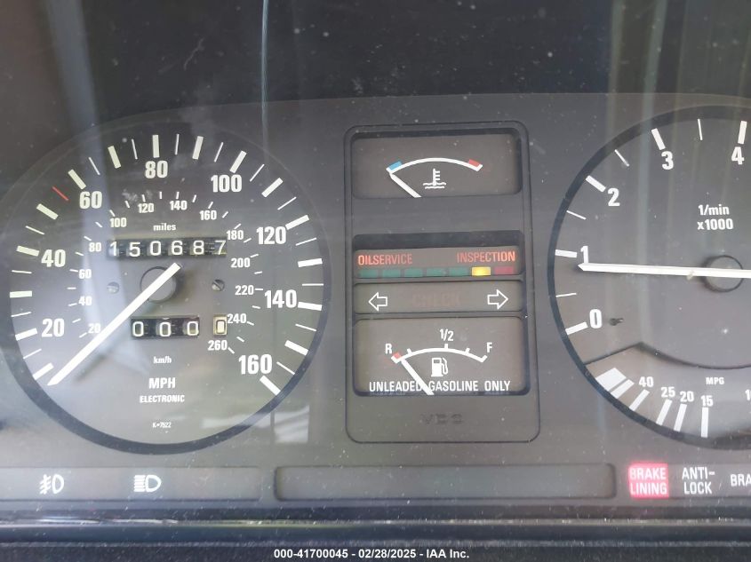 1987 BMW 535 I VIN: WBADC7401H1716761 Lot: 41700045