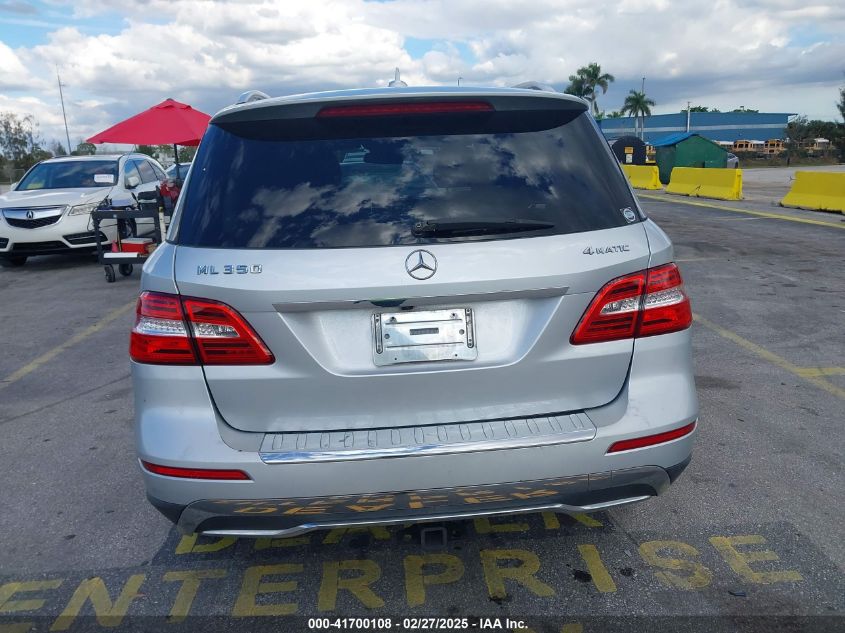 2013 Mercedes-Benz Ml 350 4Matic VIN: 4JGDA5HBXDA124869 Lot: 41700108