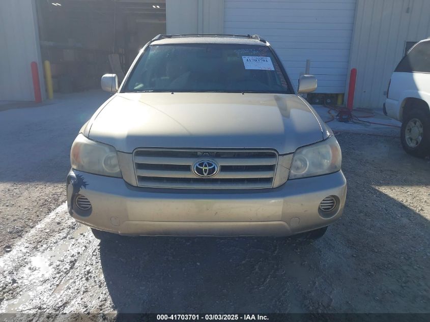 2005 Toyota Highlander V6 VIN: JTEDP21AX50052397 Lot: 41703701