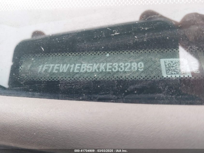 2019 Ford F-150 Xlt VIN: 1FTEW1EB5KKE33289 Lot: 41704909